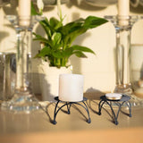 Black Candle Holder, Set of 3 Iron Pillar Candle Plate Small-Decorative Decorative Small Candle Stick Holder Fit In Australia - Darrahopens