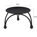 Black Candle Holder, Set of 3 Iron Pillar Candle Plate Small-Decorative Decorative Small Candle Stick Holder Fit In Australia - Darrahopens