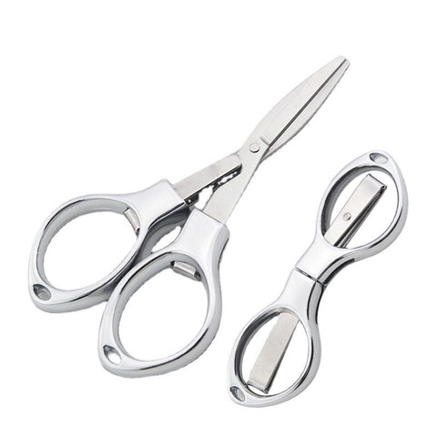Stainless Steel Scissors Anti-Rust Folding Scissors Glasses-Shaped Mini Shear for Home and Travel Use In Australia - Darrahopens