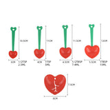 5 Pcs Heart Shaped Plastic Measuring Spoons Set Egg Separator and Scoop for Home Kitchen Baking Cooking