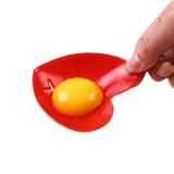 5 Pcs Heart Shaped Plastic Measuring Spoons Set Egg Separator and Scoop for Home Kitchen Baking Cooking