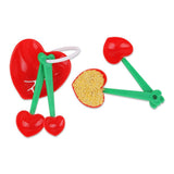 5 Pcs Heart Shaped Plastic Measuring Spoons Set Egg Separator and Scoop for Home Kitchen Baking Cooking