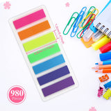 980 Pcs Sticky Notes Flags, 7 Color Index Tabs Index Flag Bright Colors Page Index Stickers Translucent Page Makers In Australia - Darrahopens