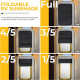 Foldable RV Sun Shade Windshield Blackout Shower Curtains Coverage RV Accessories Fits for Most RV Interior Door Window In Australia - Darrahopens