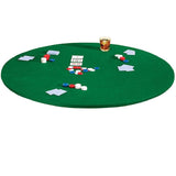 Felt Card Poker Table Cover Green Stretch Elastic Fitted Bridge Card, Mahjong,Night Table Topper Table Cloth Protector