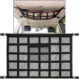 Car Ceiling Cargo Net Pocket, Strengthen Load-Bearing and Droop Less Mesh Organizer, Double-Layer Adjustable Buckle Roof In Australia - Darrahopens