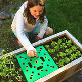 Seeding Square - Seed Spacer Tool for Maximum Harvest, Organized Plants & Less Weeds - Square Foot Garden includes