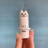 Tiny Vase, Mini Handmade Whiskers Vase, Unique Handpainted Vase Decor, Tiny Modern Vase for Modern Home Decor