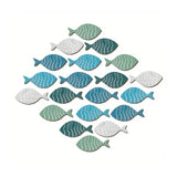 20 Pcs Wooden Fish Wall Decor, Wooden School Of Fish Beach Wall Decor, Home Wall Hangings Wooden Fish Art Hanging Wooden