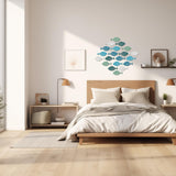20 Pcs Wooden Fish Wall Decor, Wooden School Of Fish Beach Wall Decor, Home Wall Hangings Wooden Fish Art Hanging Wooden