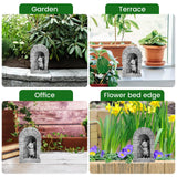 Mouse Garden Decor, Mouse Door Stone Statue, Playful Mouse Figurine, Interesting Animal Sculpture, Indoor Outdoor Statues