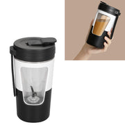 Automatic Stirring Cup, Lightweight Clear Rotating Container for DIY Drinks Drinkware Milk Coffee black