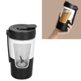 Automatic Stirring Cup, Lightweight Clear Rotating Container for DIY Drinks Drinkware Milk Coffee black