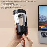Automatic Stirring Cup, Lightweight Clear Rotating Container for DIY Drinks Drinkware Milk Coffee black
