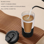 Automatic Stirring Cup, Lightweight Clear Rotating Container for DIY Drinks Drinkware Milk Coffee black