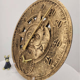 Outdoor Wall Clock, Thermometer for Patio and Pool, Round, Metal, Rustic,Waterproof,Outdoor Clock Thermometer Combo Garden-12in In Australia - Darrahopens
