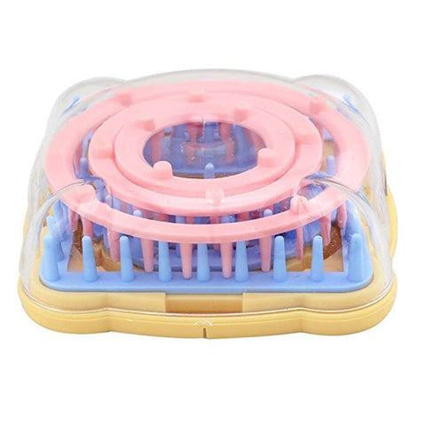 Flower Knitting Loom Kit,DIY Wool Yarn Flower Maker Weaver Tool Set with Needle Square flower weaving device In Australia - Darrahopens
