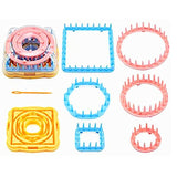 Flower Knitting Loom Kit,DIY Wool Yarn Flower Maker Weaver Tool Set with Needle Square flower weaving device In Australia - Darrahopens