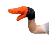 Knit Cartoon For Men And Women Winter Gloves Warm Riding Gloves Work Gloves thread with fingertips（black） In Australia - Darrahopens