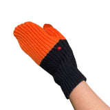 Knit Cartoon For Men And Women Winter Gloves Warm Riding Gloves Work Gloves thread with fingertips（black） In Australia - Darrahopens