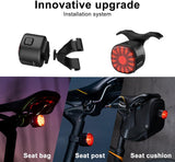 Tail Light LED, Sensing Bright Rear Light, 6 Modes Options Large Reflector Easy Release Tail Light for Various Daytime Riding
