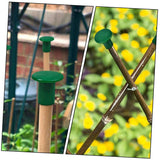 50pcs Garden Pole Set Cane Sleeve Covers Outdoor Garden Cane Caps Cane Topper Protectors Protective Caps Plastic Cane Caps