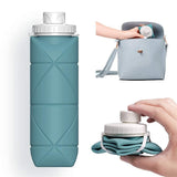 Collapsible Water Bottles Cups Leakproof Valve Reusable BPA Free Silicone Foldable Travel Water Bottle Cup for Gym Camping Hiking In Australia - Darrahopens