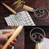 Danish Dough Whisk, Stainless Steel Dutch Style Hand Bread Mixer Dough Whisk Perfect Baking Tool For Pastry or Pizza