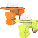 2 Pcs Hard Hat Neck Protection High Visibility Full Sun Protection and Neck Gaiter Bandana Face Scarf for Hard Hat Accessories In Australia - Darrahopens