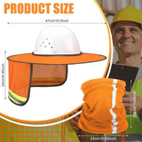 2 Pcs Hard Hat Neck Protection High Visibility Full Sun Protection and Neck Gaiter Bandana Face Scarf for Hard Hat Accessories In Australia - Darrahopens