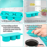 2 PCS Ice Cube Tray, Ice Cube Tray for Tumbler, New Silicone Ice Cube Maker With Lid, Easy Fill and Release Ice
