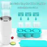 2 PCS Ice Cube Tray, Ice Cube Tray for Tumbler, New Silicone Ice Cube Maker With Lid, Easy Fill and Release Ice