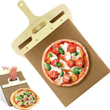Smart Slider that Transfer Pizza Perfectly,Pizza Peel Slider, Pizza Paddle Slider With Handle & Baking Cloth Non-Stick