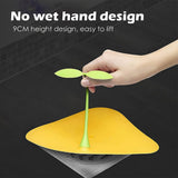 2 Pieces Sewer Anti-Odor Mat Deodorizing Drain Plugs for Kitchen, Cute , Silicone Bathtub Plug Floor Drain Cover for Bathroom