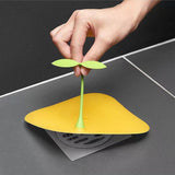 2 Pieces Sewer Anti-Odor Mat Deodorizing Drain Plugs for Kitchen, Cute , Silicone Bathtub Plug Floor Drain Cover for Bathroom