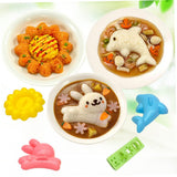 Rice Shaper Boil Egg Molds Stencils for Kids Bunny Stencil Kitchen Animal Molds Onigiri Shaper Rice Ball Makers In Australia - Darrahopens