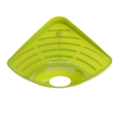 Triangle Shelf Rack Storage Shelf Rack Triangle Shelf Holder Soap Holder Sponge Holder Sink,Miscellaneous storage rack Green
