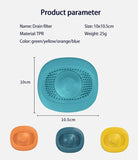 Hair Catcher Silicone Hair Stopper Square Hair Drain Cover,Bathtub Shower Drain Protectors with Suction Cups for Bathroom Bathtub