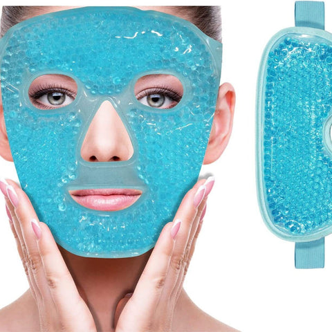 Cooling Ice Face Eye Mask for Reducing Puffiness, Bags Under Eyes,Sinus,Redness,Pain Relief,Dark Circles, Migraine