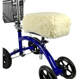 Steerable Knee Walker Knee Scooter for Adults for Foot Surgery & Deluxe Plush Synthetic Sheepskin Knee Scooter Pad Cover Cushion