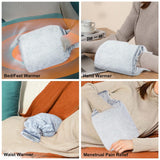 Hot Water Bottle, Rubber Hot Water Bottle for Pain Relief, Hot Water Bag for Cramps, Bed Warmer for Hand Feet Waist
