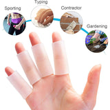Finger Sleeves, 10PCS Gel Thumb Finger Tubes for Arthritis, Trigger Finger Pain, Silicone Fingers Protector for Golf, Basketball