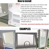 Adjustable Window Screen Replacement kit DIY with Zipper Opening, Fiberglass White 47in X 47in can be Cut fits Smaller