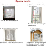 Adjustable Window Screen Replacement kit DIY with Zipper Opening, Fiberglass White 47in X 47in can be Cut fits Smaller
