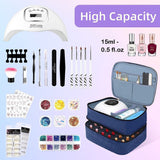 Nail Polish Organizer Storage Case for Nail Tech, Storage Bags Nail Dryer  Nail Polish Holder Carrying Case with Dividers (Blue) In Australia - Darrahopens