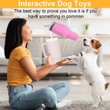 Funny Tumbler with Handle Cup Dog Toys,Squeaky Dog Toys Interactive Fluff and Tuff Dog Toys for Small Dogs/Large Dogs