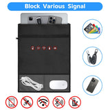 RFID Signal Blocking Bag Shielding Cage Pouch Wallet Case for Cell Phone Privacy Protection, Anti-Spying Pouch (Large)