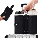 Luggage Cup Holder Travel Drink Bag for Suitcase Portable Foldable Luggage Drink Caddy With Handle (Black) In Australia - Darrahopens