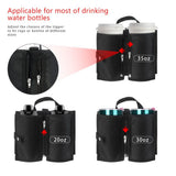 Luggage Cup Holder Travel Drink Bag for Suitcase Portable Foldable Luggage Drink Caddy With Handle (Black)
