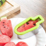 Watermelon Popsicle Cutter Mold, Stainless Steel Watermelon Slicer, Fun Popsicle Shape Sandwich and Cookie Cutter for Fruits